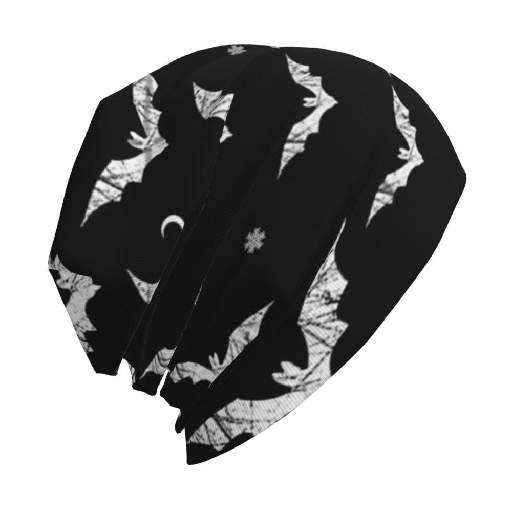 8939 Halloween Skull Pumpkin Beanie Chemo Hat Cancer Headwear Knitted Hats - Picture 3 of 9